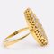 Vintage 20k Yellow Gold Shuttle Ring with Diamonds, 1970s 5
