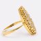 Vintage 20k Yellow Gold Shuttle Ring with Diamonds, 1970s, Image 5