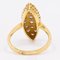 Vintage 20k Yellow Gold Shuttle Ring with Diamonds, 1970s, Image 6