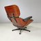 American Modern Black Leather Lounge Chair with Ottoman by Eames for Miller, 1970s, Set of 2 6