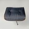 American Modern Black Leather Lounge Chair with Ottoman by Eames for Miller, 1970s, Set of 2, Image 11