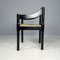 Italian Modern Black Wood Chairs by Vico Magistretti for Cassina, 1970s, Set of 4 5