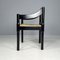 Italienische moderne Stühle aus schwarzem Holz von Vico Magistretti für Cassina, 1970er, 4er Set 5