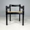 Italian Modern Black Wood Chairs by Vico Magistretti for Cassina, 1970s, Set of 4 4