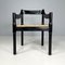 Italian Modern Black Wood Chairs by Vico Magistretti for Cassina, 1970s, Set of 4, Image 4