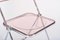 Pink Chrome Framed Chairs from Castelli, 1970s, Set of 8, Image 6