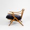 Fauteuil en Merisier et Velours, 1960s 3