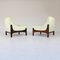 Teak and Velvet Armchairs, 1960s, Set of 2 2