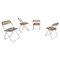 Mid-Century Plia Folding Chairs attributed to G. Piretti for Anonima Castelli, Italy, 1970s, Set of 4, Image 3