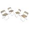 Mid-Century Plia Folding Chairs attributed to G. Piretti for Anonima Castelli, Italy, 1970s, Set of 4 1