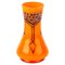 Vase Bohème Art Nouveau en Verre Orange dans le goût de Loetz 1