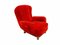 Red Velvet Lounge Chair by Guglielmo Ulrich, 1930s 3