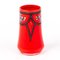 Vase Bohème Art Nouveau en Verre Rouge dans le goût de Loetz 1