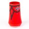 Vase Bohème Art Nouveau en Verre Rouge dans le goût de Loetz 2