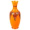 Art Nouveau Bohemian Orange Tango Glass Vase in the style of Loetz 1