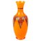 Art Nouveau Bohemian Orange Tango Glass Vase in the style of Loetz, Image 1