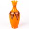 Art Nouveau Bohemian Orange Tango Glass Vase in the style of Loetz 4