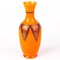 Jugendstil Böhmische Orange Tango Glasvase im Stil von Loetz 4