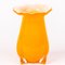 Vase Art Déco en Verre Orange Tchèque dans le style de Loetz 2