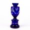 Vase Urne Bristol Art Nouveau en Verre Bleu 4