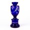Vase Urne Bristol Art Nouveau en Verre Bleu 2