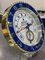 Chrome Gold and Blue Yacht Master II Wall Clock from Rolex 3