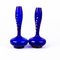 Art Nouveau Bristol Blue Enamel Painted Glass Vases, Set of 2 4