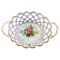 Fine Porcelain Reticulated Floral Basket, Image 3