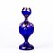 Vase Bristol Art Nouveau en Verre Peint en Émail Bleu 4