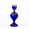 Art Nouveau Bristol Blue Enamel Painted Glass Vase 2