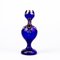 Vase Bristol Art Nouveau en Verre Peint en Émail Bleu 2