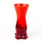 Vase Art Déco en Verre Rouge dans le style de Loetz 3
