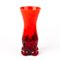 Tschechische Art Deco Rote Spritzer Glasvase im Loetz-Stil 4