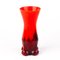 Tschechische Art Deco Rote Spritzer Glasvase im Loetz-Stil 2