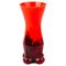 Tschechische Art Deco Rote Spritzer Glasvase im Loetz-Stil 1