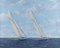 Ron Charles Mitchell, Americas Cup 1893 Yacht Racing, Huile sur Toile 3