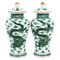 Chinese Family Green Porcelain Swirling Dragon Vases, Set of 2 1