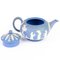 Wedgwood Blaue Jasperware Teekanne 5