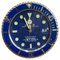 Oyster Perpetual Submariner Blue & Gold Wall Clock from Rolex 1