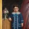 Portugiesischer Künstler, Ganzkörperansicht Porträt eines jungen Mädchens, 19. Jh., Großes Gemälde, gerahmt 2