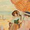 Hélène Dubourg, Scena di spiaggia impressionista belga, Dipinto ad olio, Immagine 2