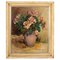 Belgian Artist, Still Life with Flowers, Oil Painting, Mid 20th Century, Framed 1