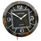 Horloge Murale en Chrome Argenté et Noir de Cartier Certifiée Officiellement 1