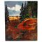 Artista belga, paesaggio forestale impressionista, pittura a olio, Immagine 1