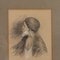 Belgian Artist, Portrait, Mixed Media Drawing, Early 20th Century, Framed, Image 2