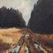 Artista belga, paesaggio boschivo impressionista, pittura a olio, Immagine 2