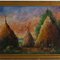 Belgian Artist, Haystacks Landscape, Oil Painting, 19th Century 2