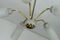 Spider Ceiling Lamp in Brass and Glass, 1950s 7