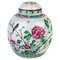 Chinese Famille Rose Blossoms & Bird Porcelain Ginger Jar 1