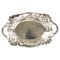 Art Nouveau Silver Plated Platter Tray with Raised Floral Motif from Whiskemann 1